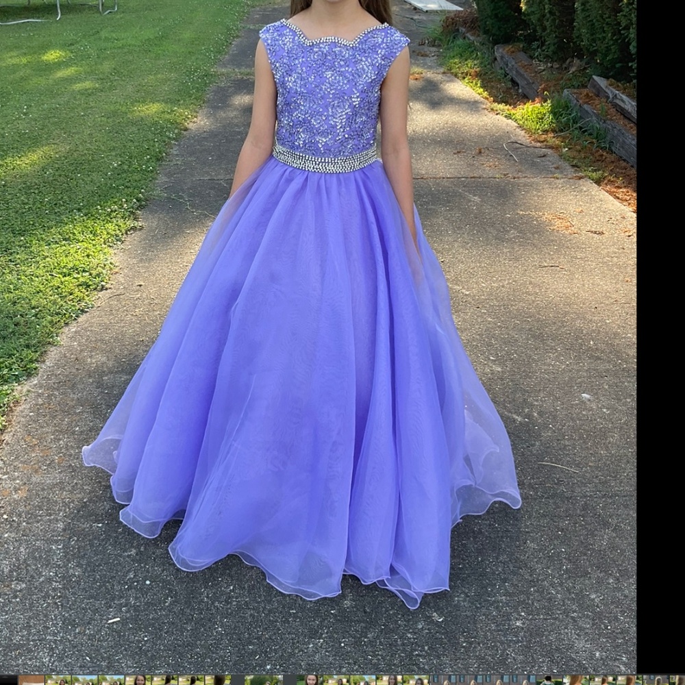 One More Couture purple pageant dress,custom, fit my daughter at street size 10